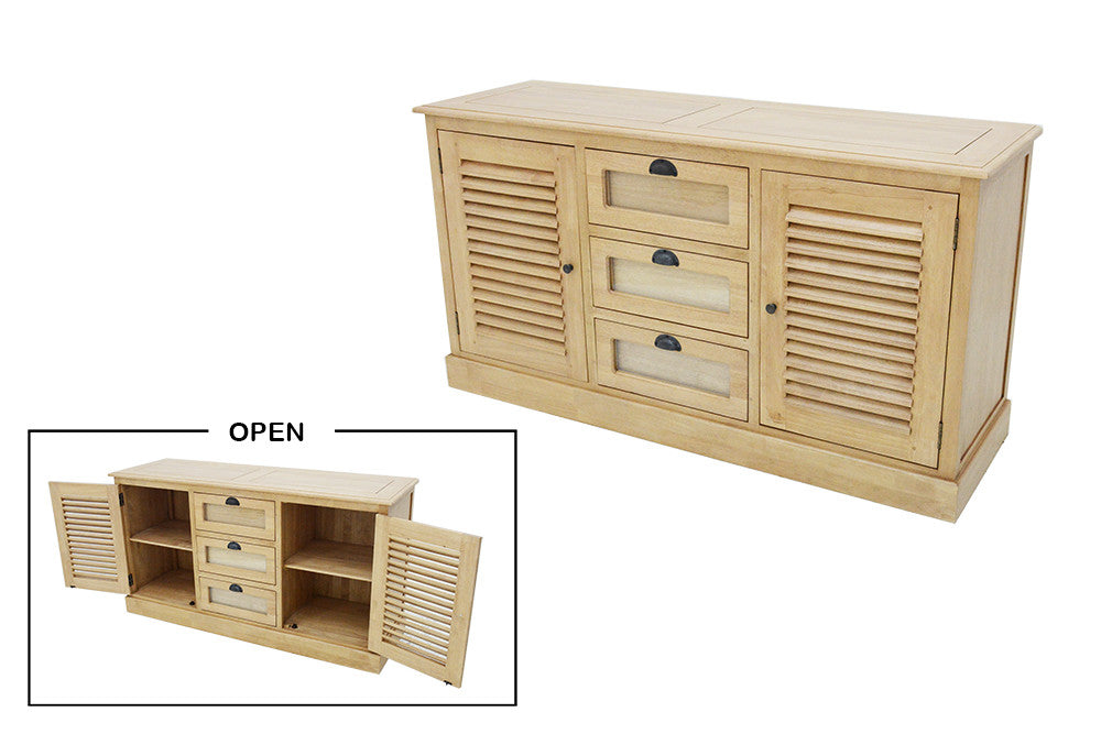 Sideboard 3 seed drawers & 2 doors with shutters