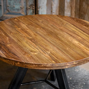 LINDON | Round Dining table, Center leg in steel