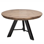 LINDON | Round Dining table, Center leg in steel