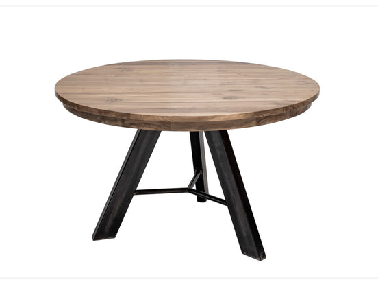 LINDON | Round Dining table, Center leg in steel