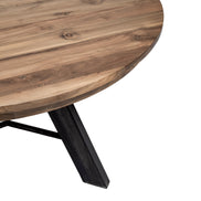 LINDON | Round Dining table, Center leg in steel