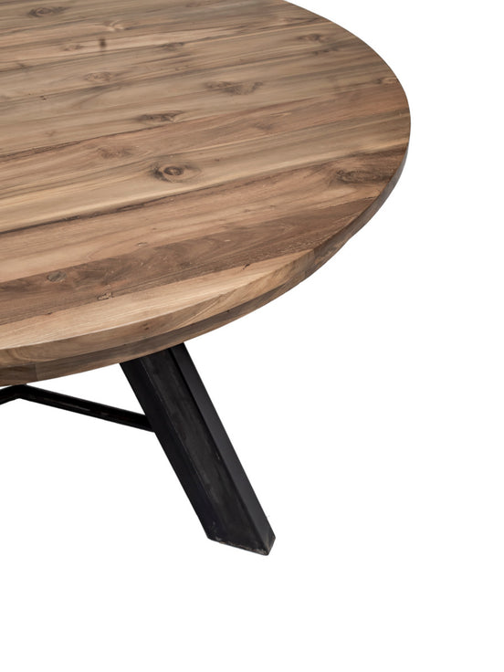 LINDON | Round Dining table, Center leg in steel