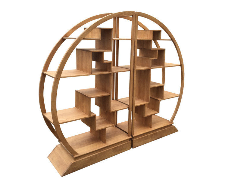China Round bookshelf, asymmetric design