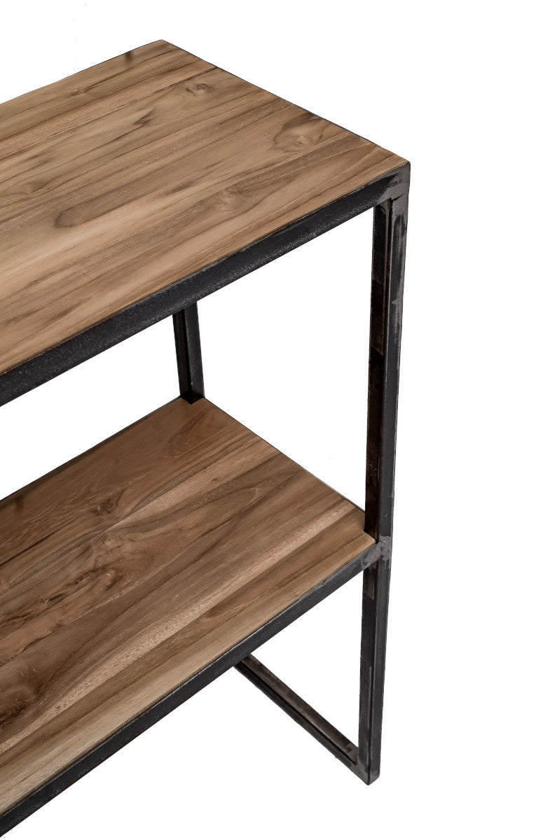 FLORY | Console 2 levels in recycled teak & metal