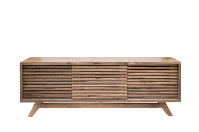 TV Cabinet, 3 sliding slats doors