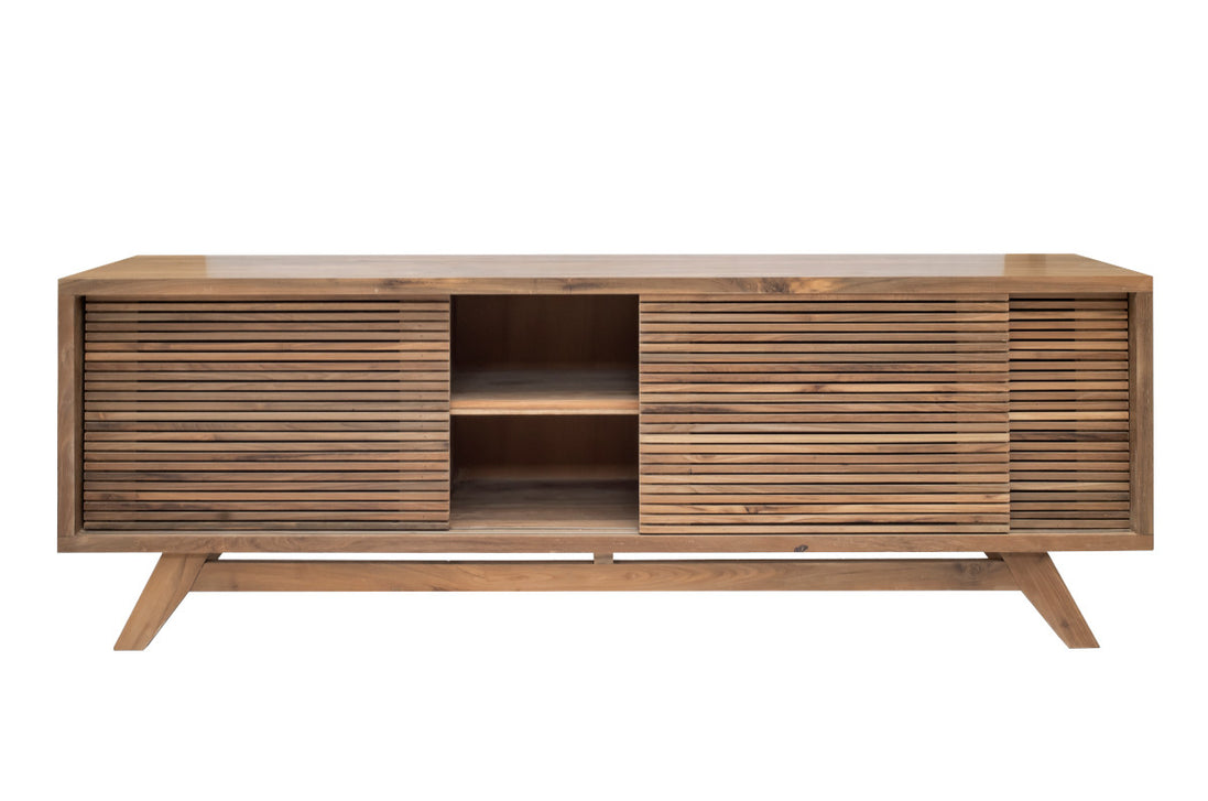 TV Cabinet, 3 sliding slats doors