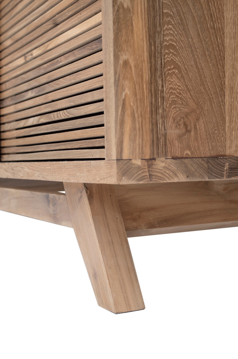 TV Cabinet, 3 sliding slats doors