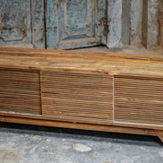 TV Cabinet, 3 sliding slats doors