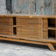 TV Cabinet, 3 sliding slats doors