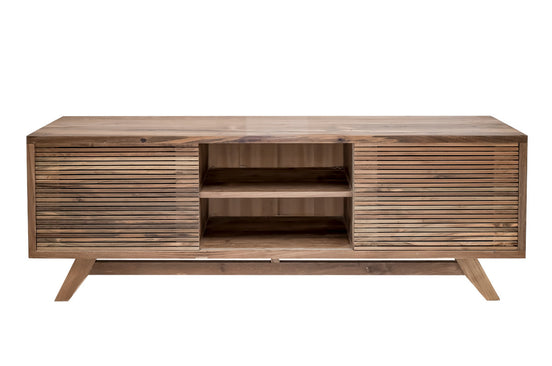 TV Cabinet, 2 sliding slats doors