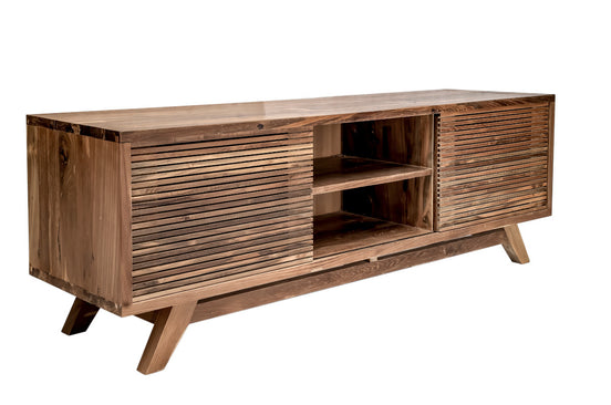 TV Cabinet, 2 sliding slats doors