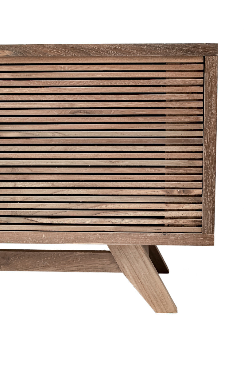 TV Cabinet, 2 sliding slats doors