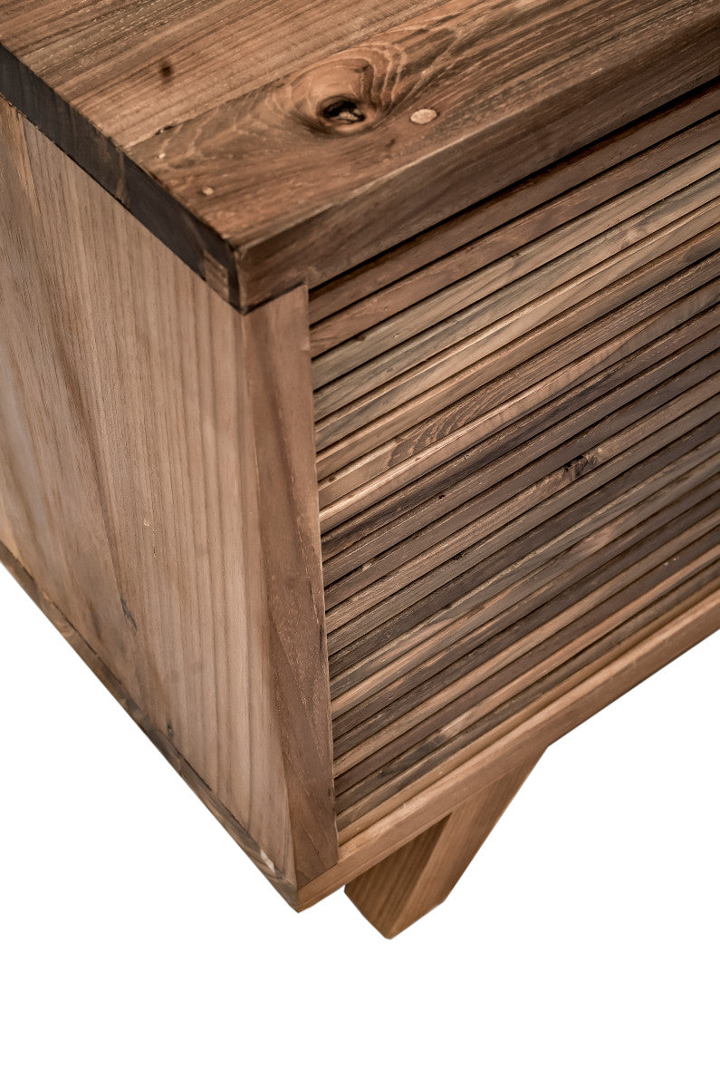 TV Cabinet, 2 sliding slats doors