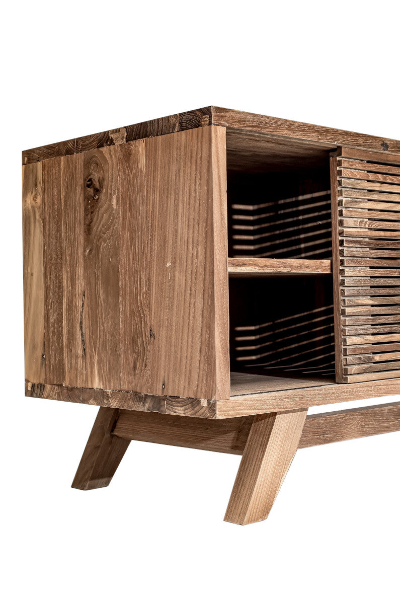 TV Cabinet, 2 sliding slats doors