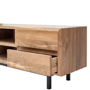 TV Cabinet, 4 drawers, cylindrical metal legs