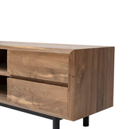 TV Cabinet, 4 drawers, cylindrical metal legs