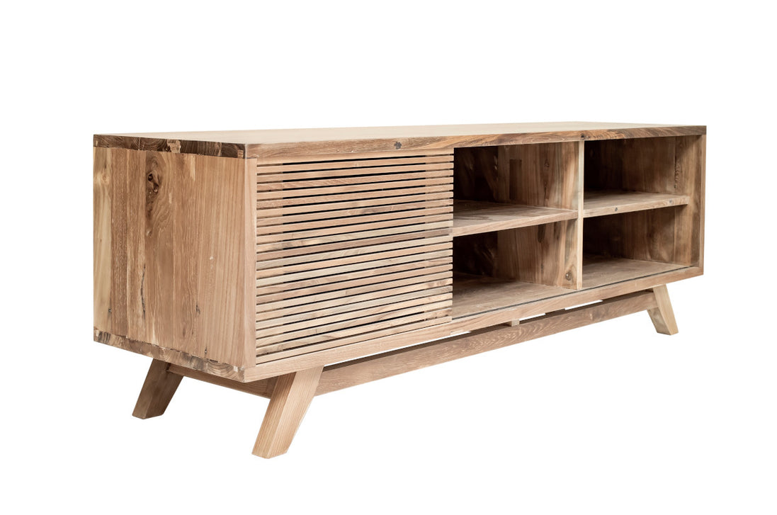 TV Cabinet, 1 sliding slats door