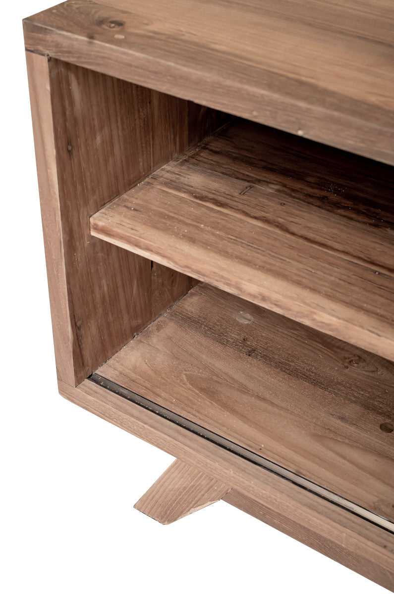 TV Cabinet, 1 sliding slats door