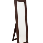 Mirror with wooden frame in Hevea