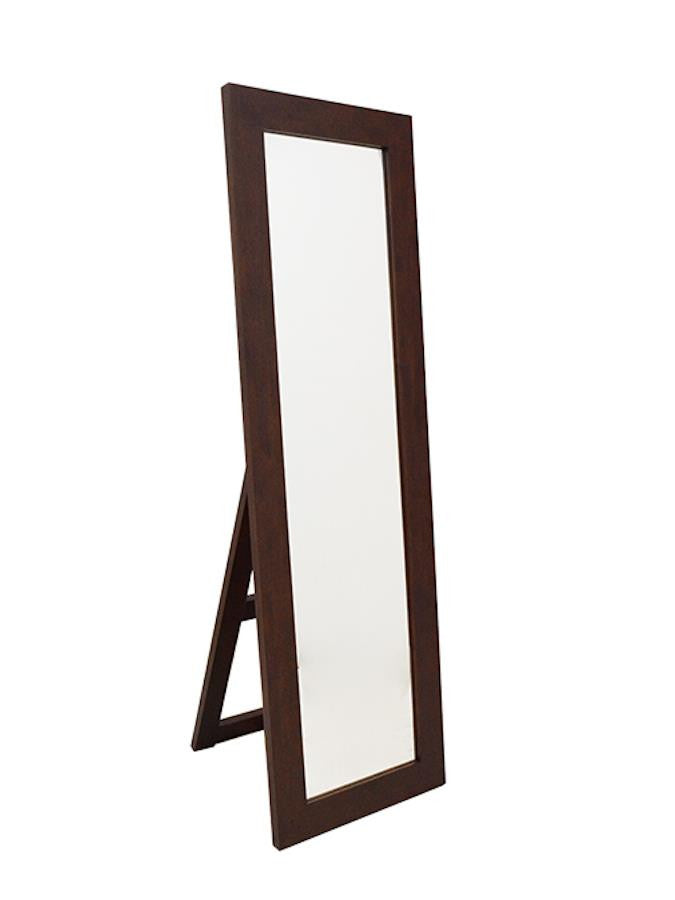 Mirror with wooden frame in Hevea