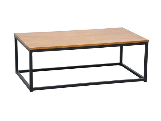 Coffee table in metal and hevea