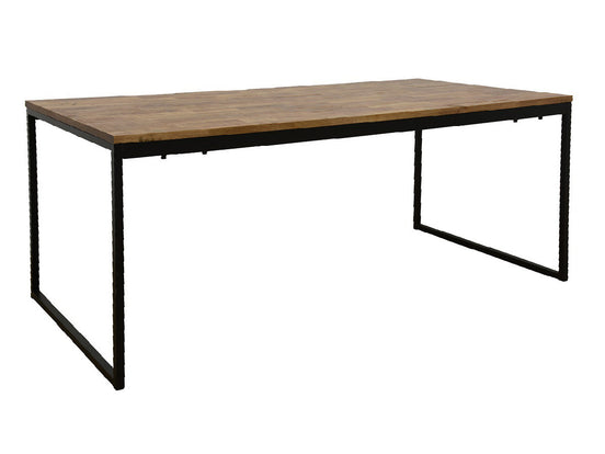 Dining table industrial style with metal legs