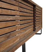 TV cabinet with 4 sliding slats doors