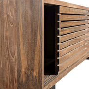 TV cabinet with 4 sliding slats doors