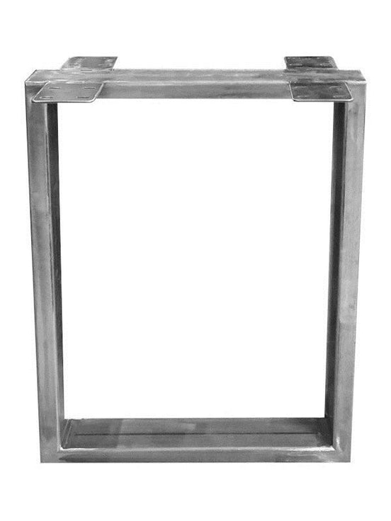 Set of 2 steel legs rectangular tube metal