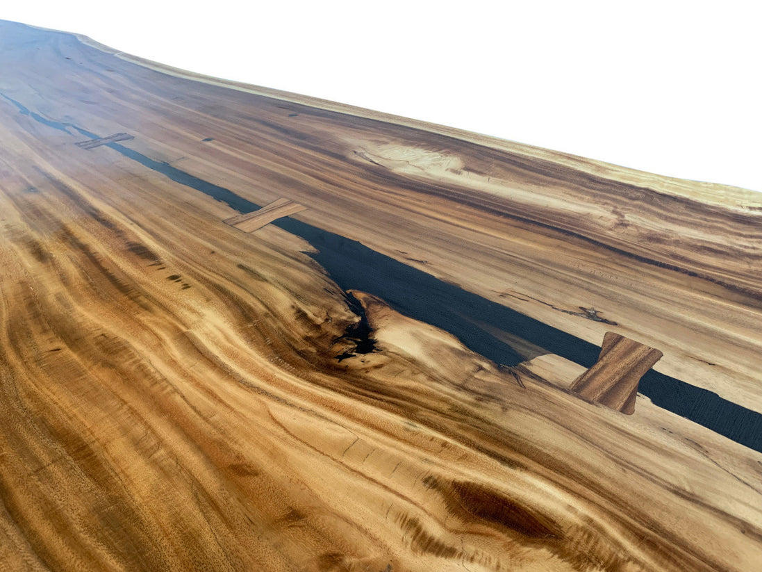 Acacia Slab, table top 334 x 127_103_124 cm Resin