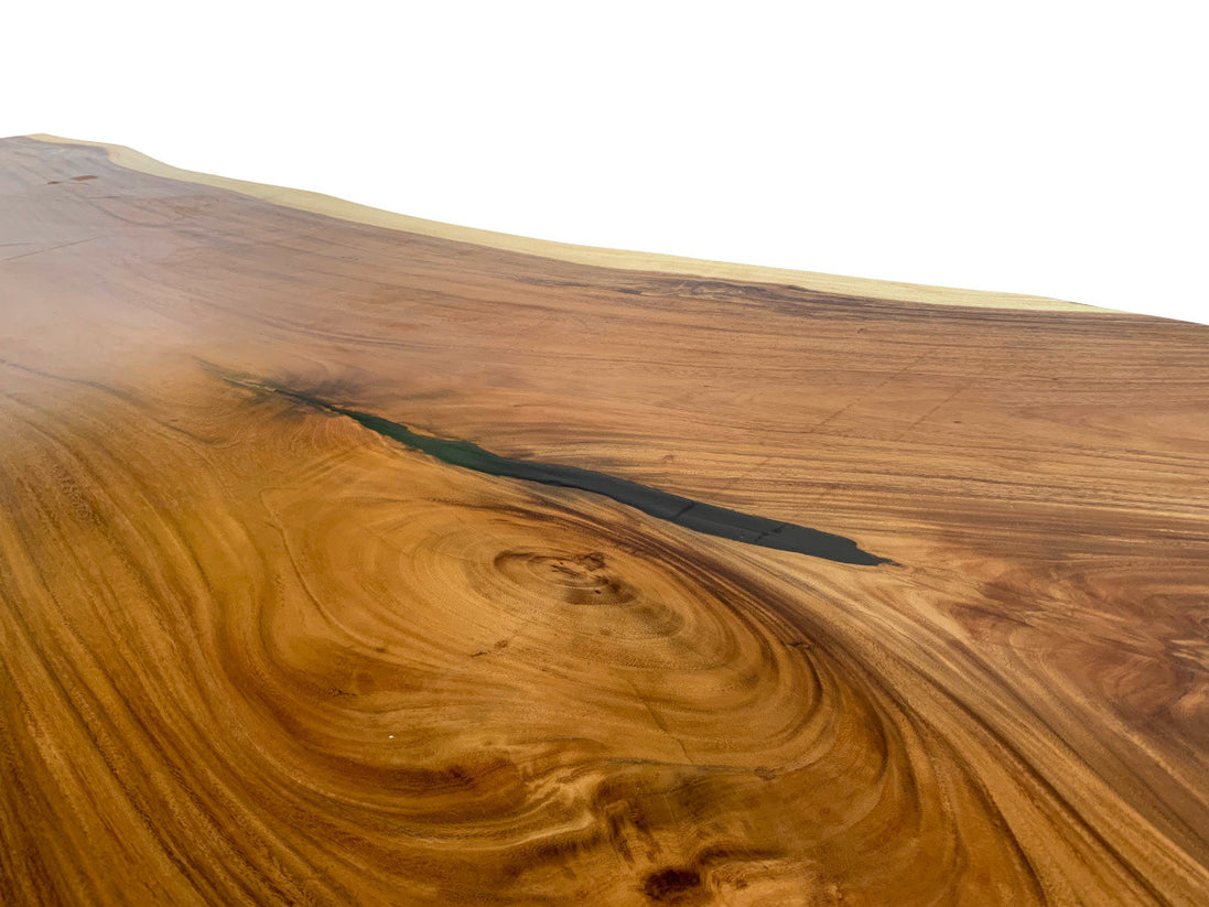 Acacia Wood Dining Table 314 x 120_91_112 cm Resin
