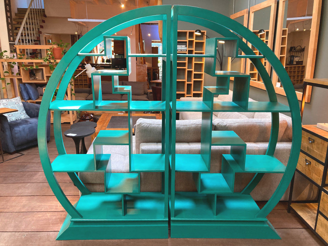 China Round bookshelf, asymmetric design