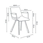 DASSISI | CHAIR WITH ARMREST P.U.