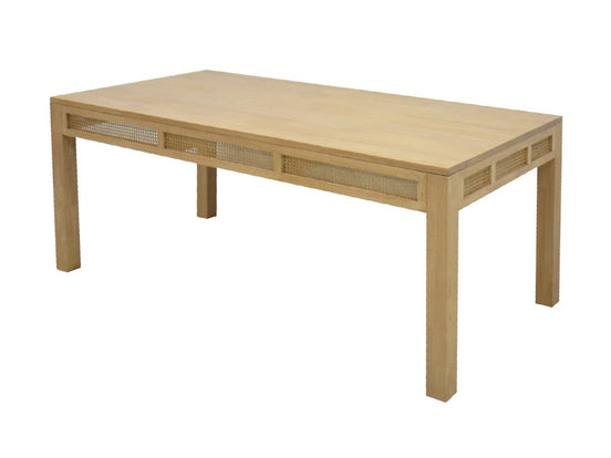 Dining table with rattan edges | Collection Flores