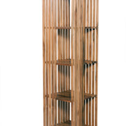 TOURNIS | Revolving bookshelf with 4 shelves, slats