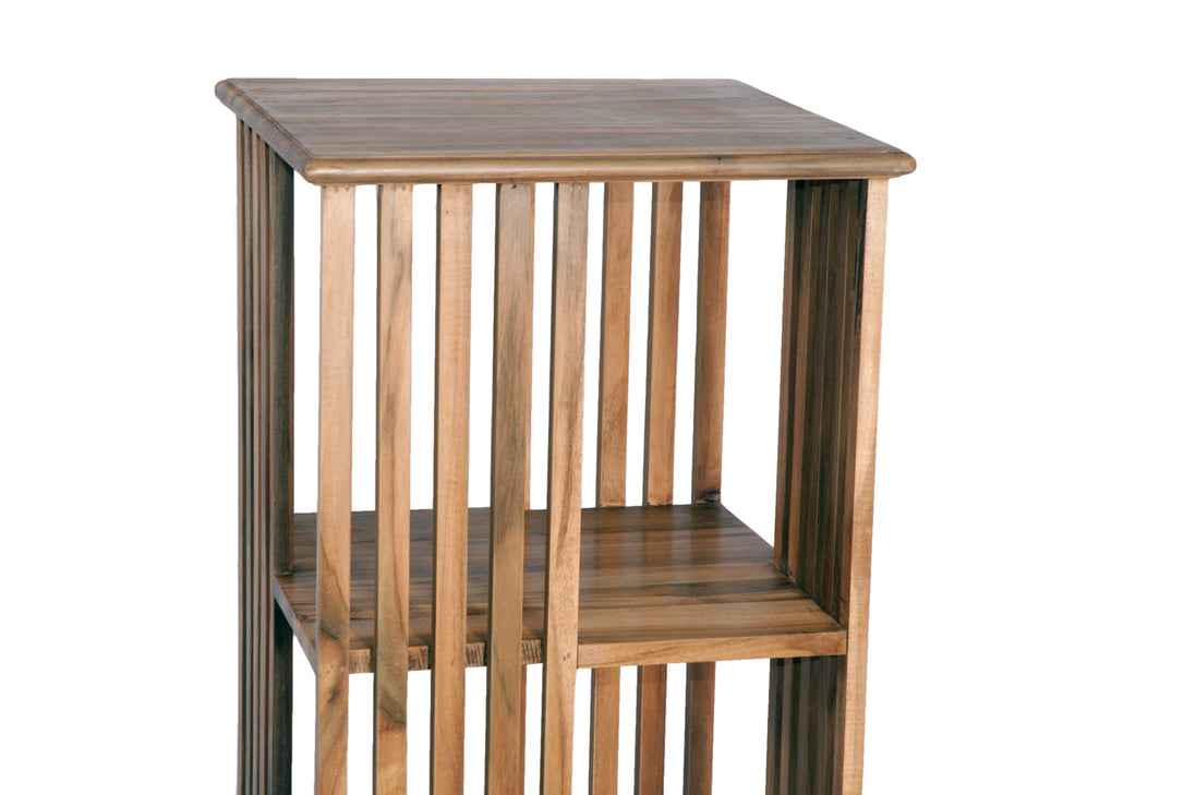 TOURNIS | Revolving bookshelf with 4 shelves, slats