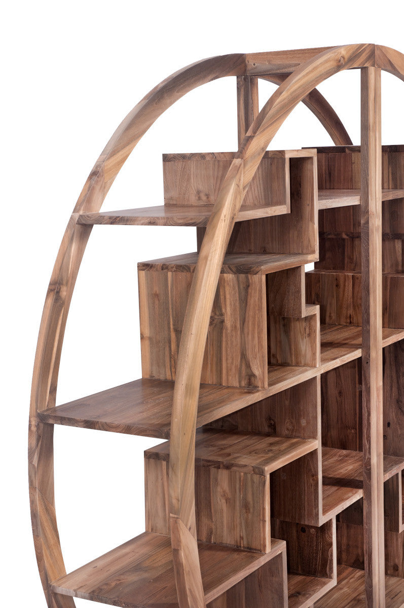 SHANDONG | China round bookshelf, asymmetric design