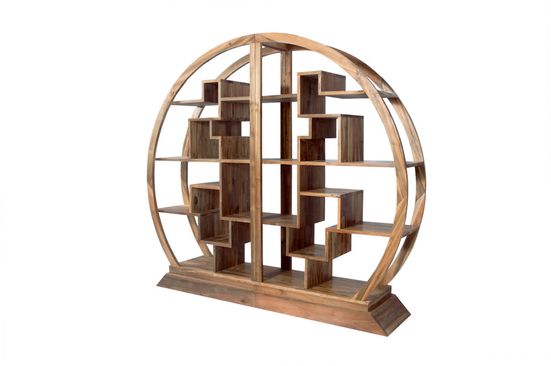 SHANDONG | China round bookshelf, asymmetric design