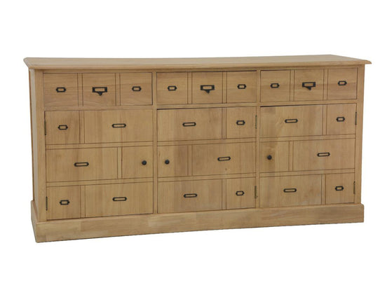 Sideboard with 3 doors and drawers Trompe l'Oeil