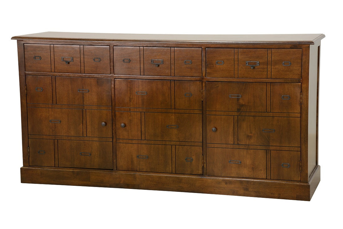 Sideboard with 3 doors and drawers Trompe l'Oeil