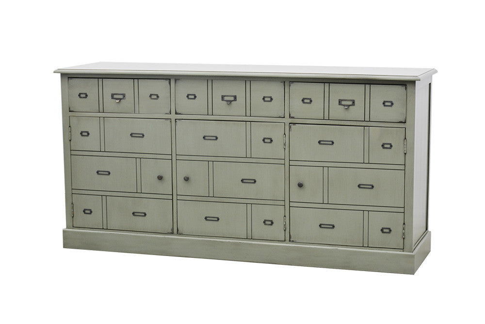 Sideboard with 3 doors and drawers Trompe l'Oeil