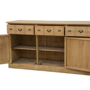 Sideboard with 3 doors and drawers Trompe l'Oeil