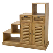 Dubbelzijdige stapkast, 4 deuren en 2 laden