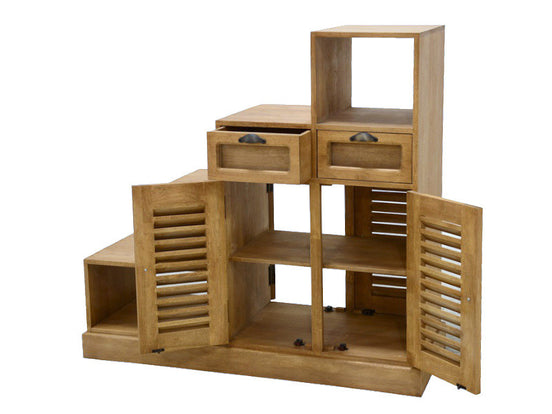 Double sided step cabinet