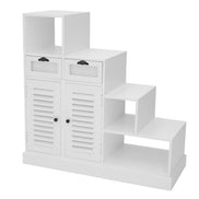 Dubbelzijdige stapkast, 4 deuren en 2 laden