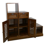 Dubbelzijdige stapkast, 4 deuren en 2 laden