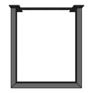 Set of 2 steel legs rectangular tube metal