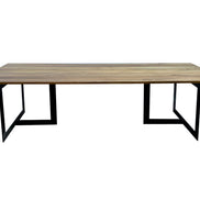 Long Dining table with T squared Legs