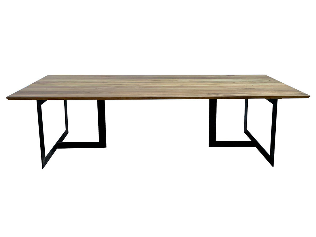 Long Dining table with T squared Legs