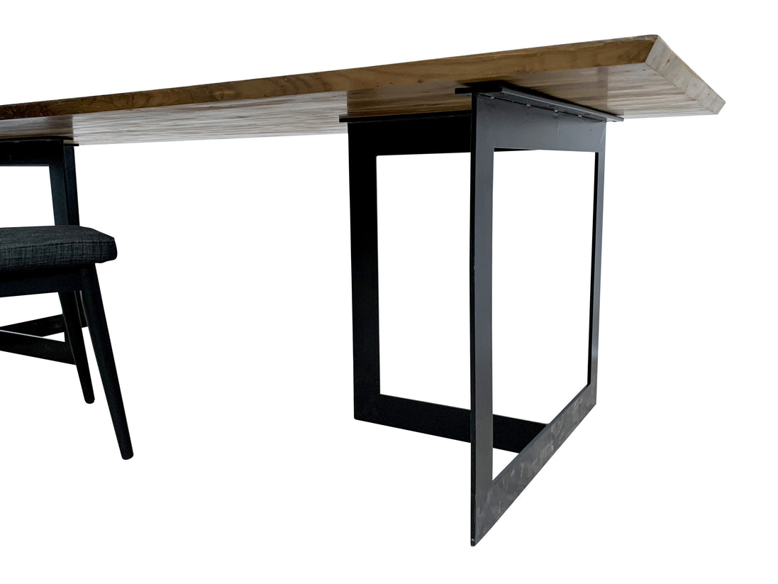 Long Dining table with T squared Legs